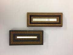 Pair of Miniature 'Tom Thumb' Carved Wood Mirrors