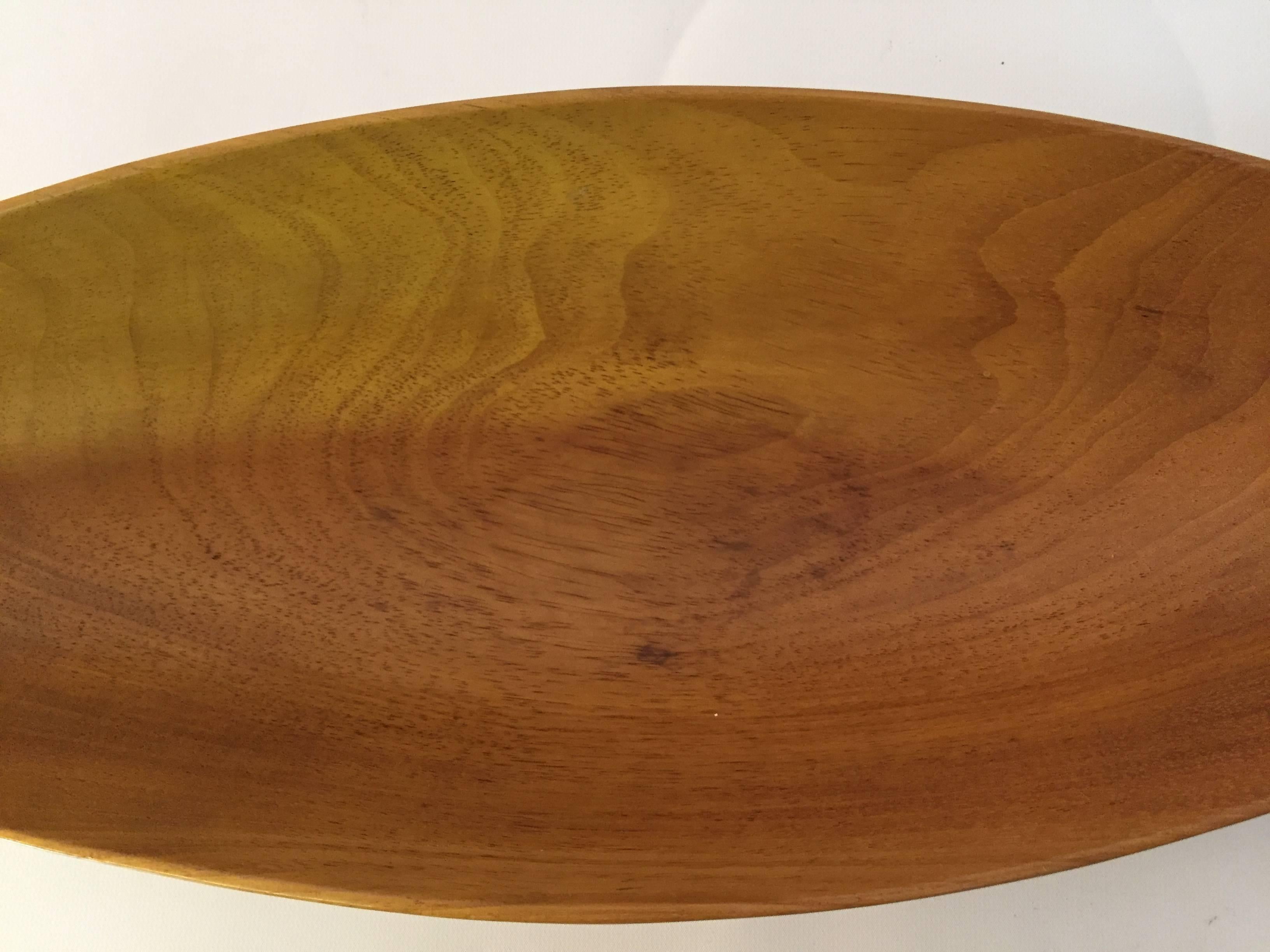 Arthur Umanoff Taverneau Collection Carved Wood Bowl In Excellent Condition In Garnerville, NY