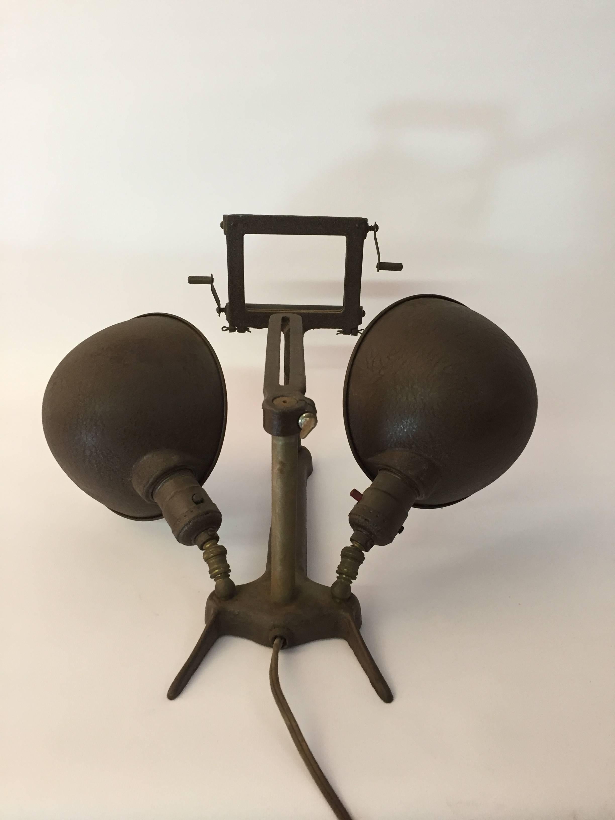 American Industrial Double Light Projector Lamp