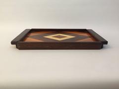 Don Shoemaker Mixed Woods Parquetry Serving Tray