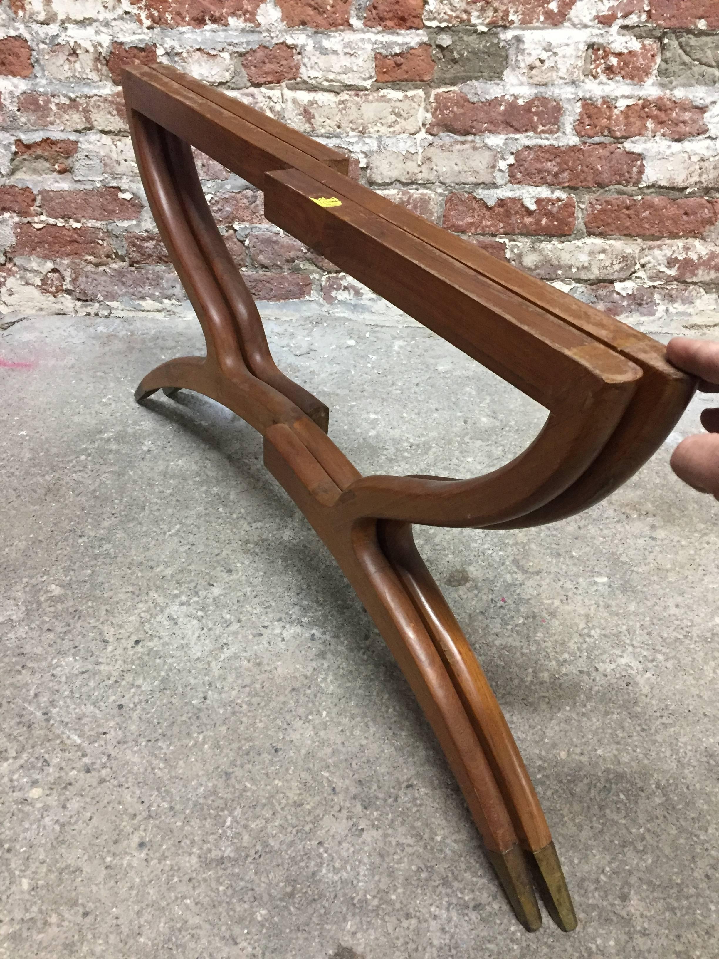 Moroccan Hand-Hammered Brass Bedouin Tray Table 1