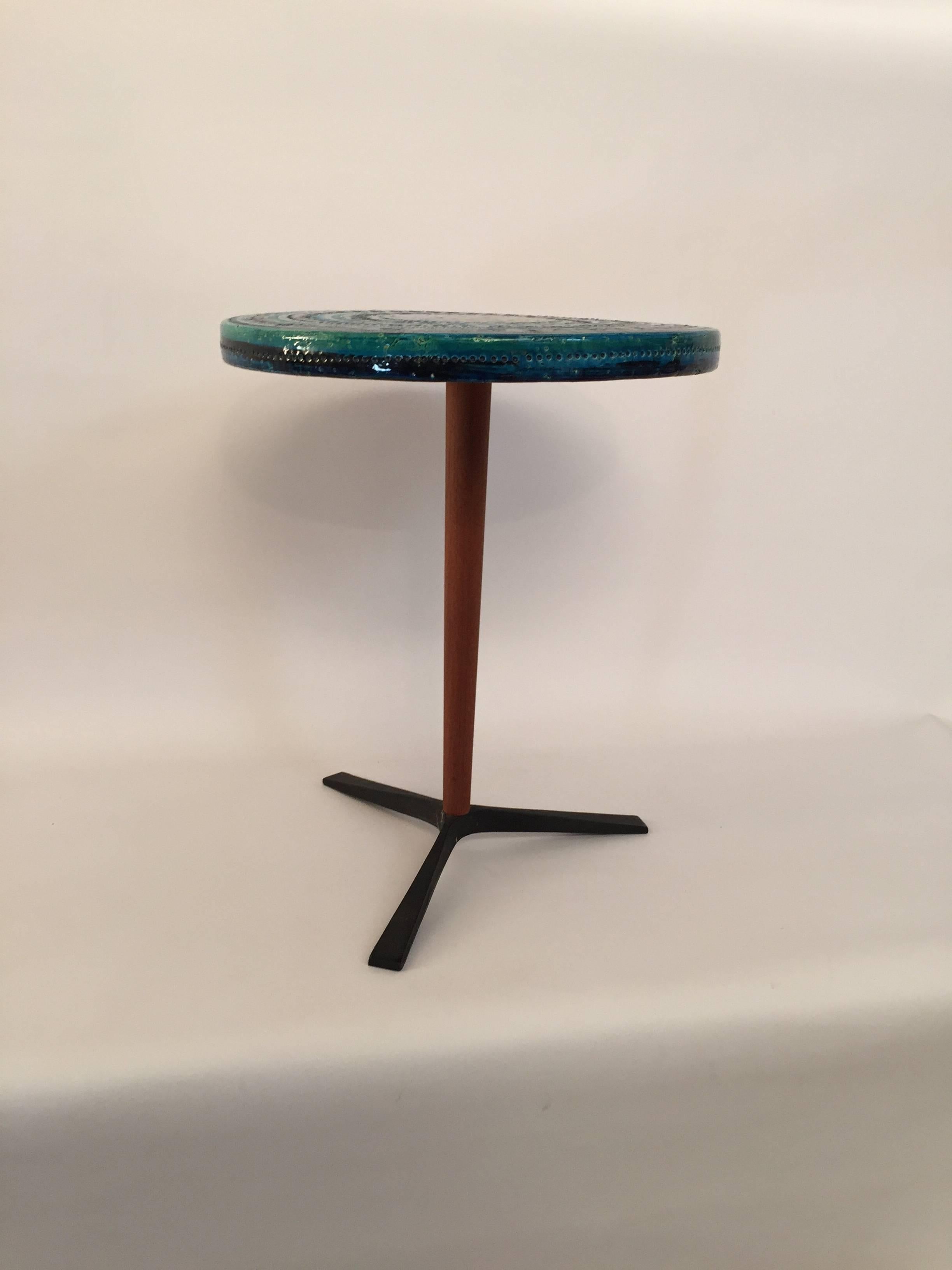 Ceramic Aldo Londi Bitossi Rimini Blue Table