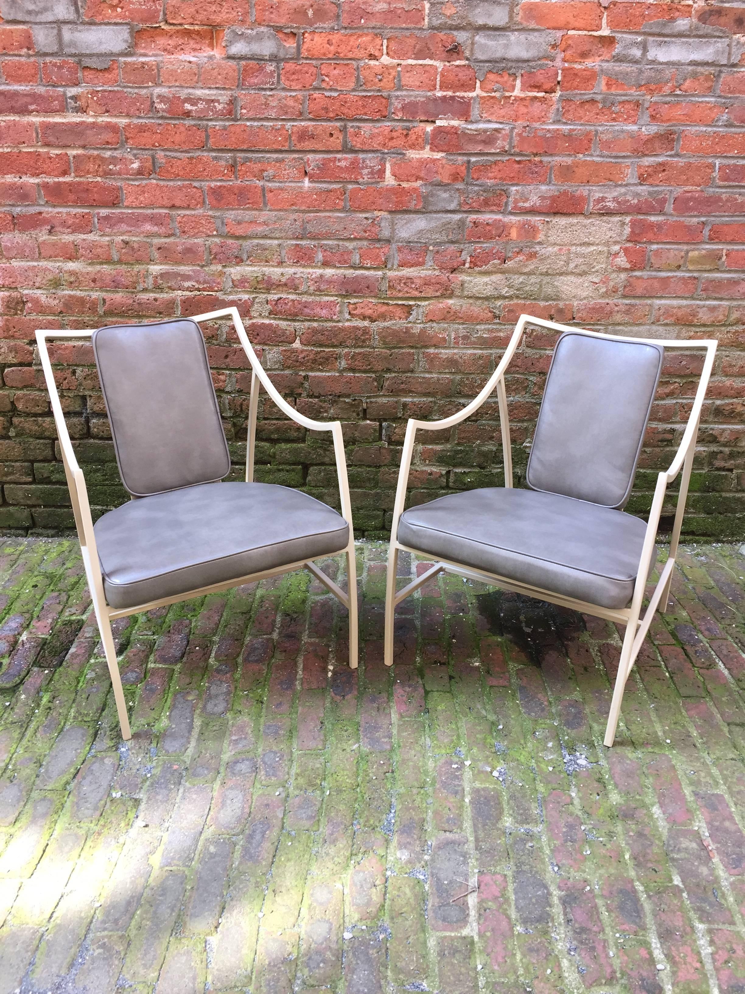 Mid-Century Modern Kipp Stewart and Stewart MacDougall Vista Furniture Arm Chairs, Pair