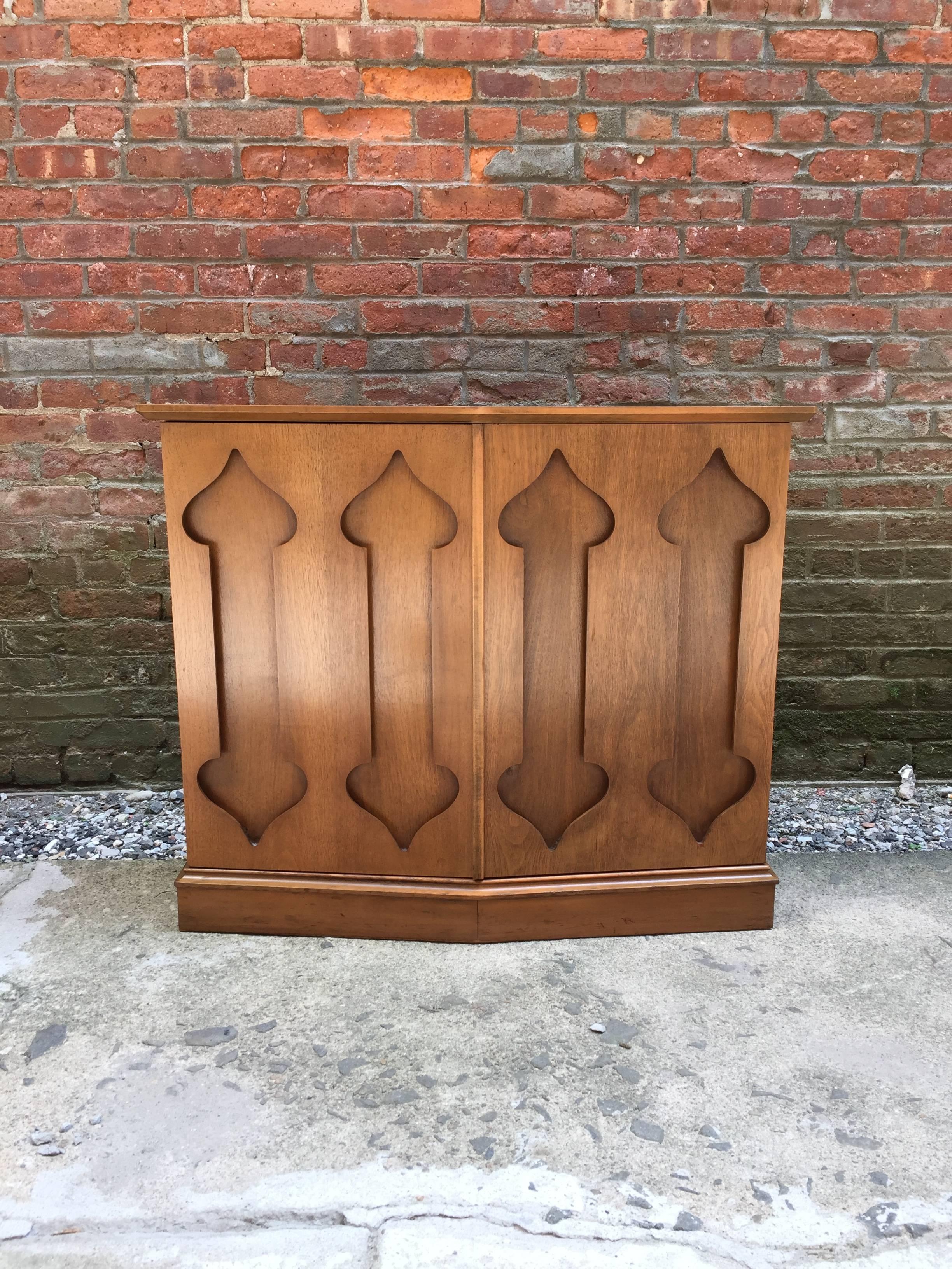 Mid-Century Modern Trefoil Design Cabinet 2