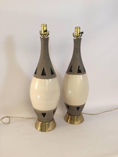 Pair of 1960s Italian Pottery Lamps