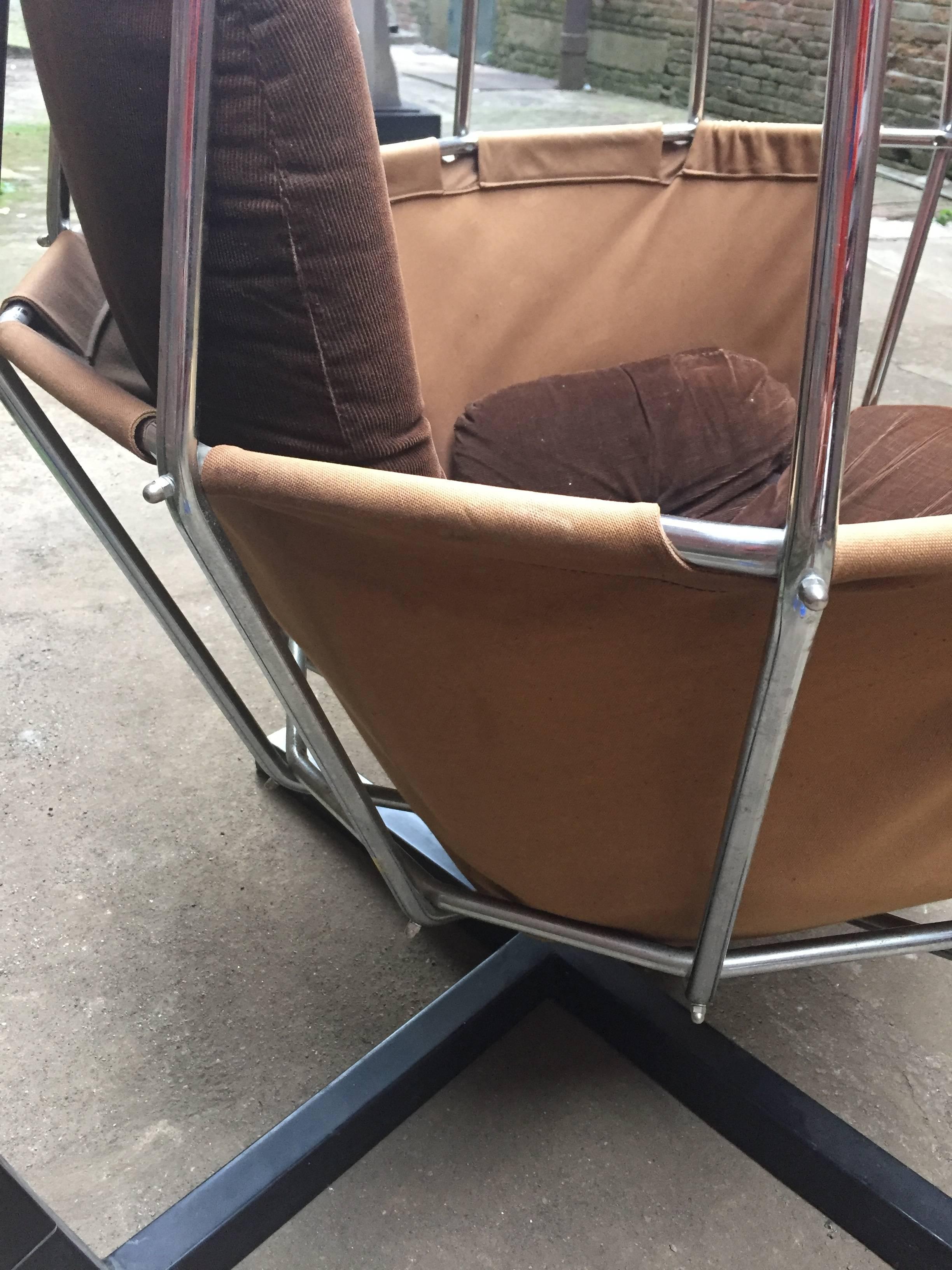 Ib Arberg Parrot Cage Swing Chair In Good Condition In Garnerville, NY