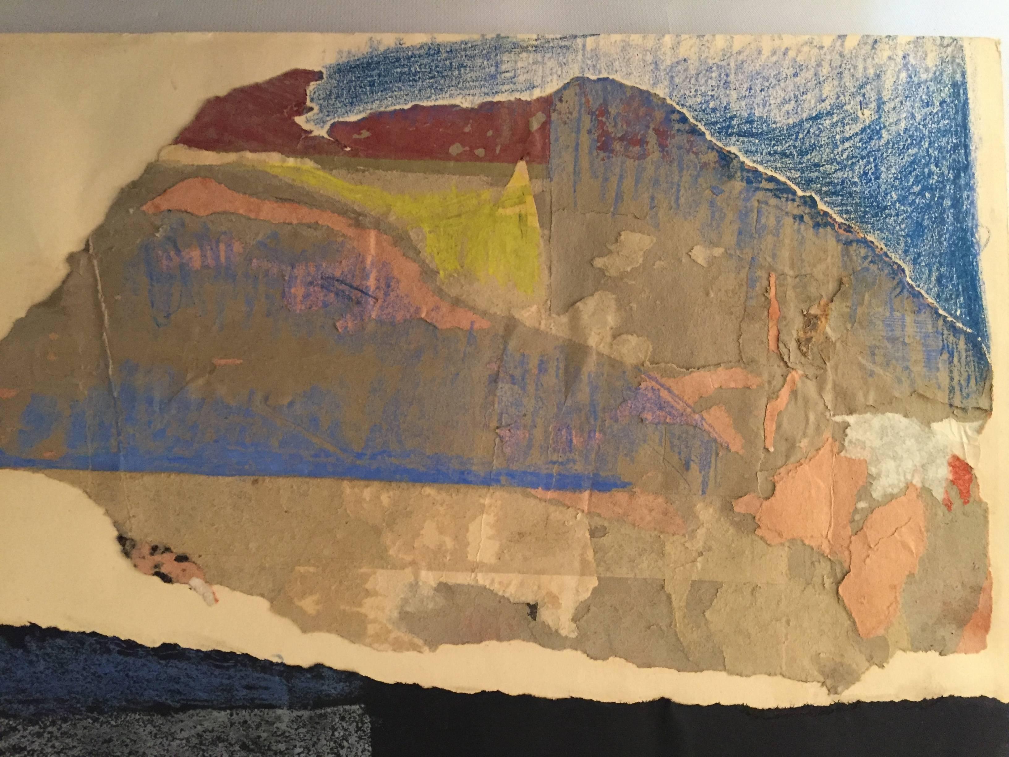 1956 New York School Abstract Collage Mixed-Media In Good Condition In Garnerville, NY
