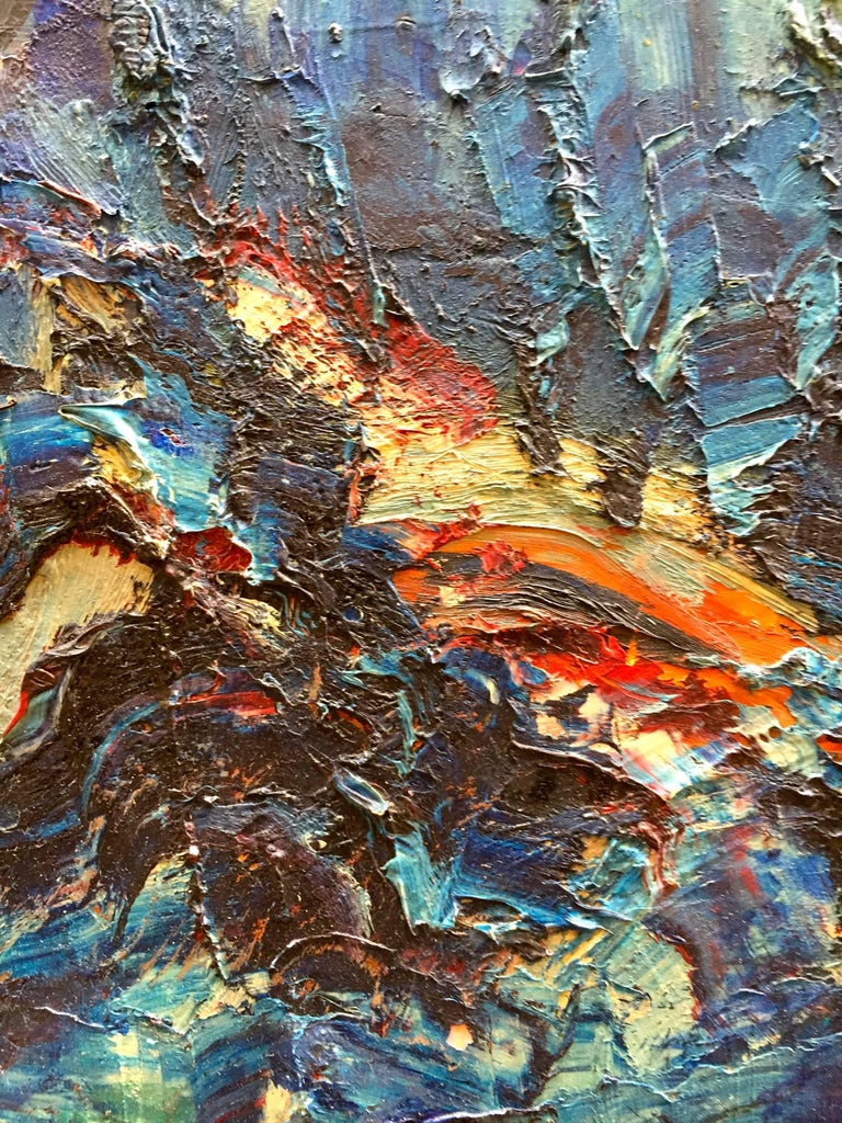 Pepe Romero 1958 Mexican Abstract Painting Tempest at 1stDibs