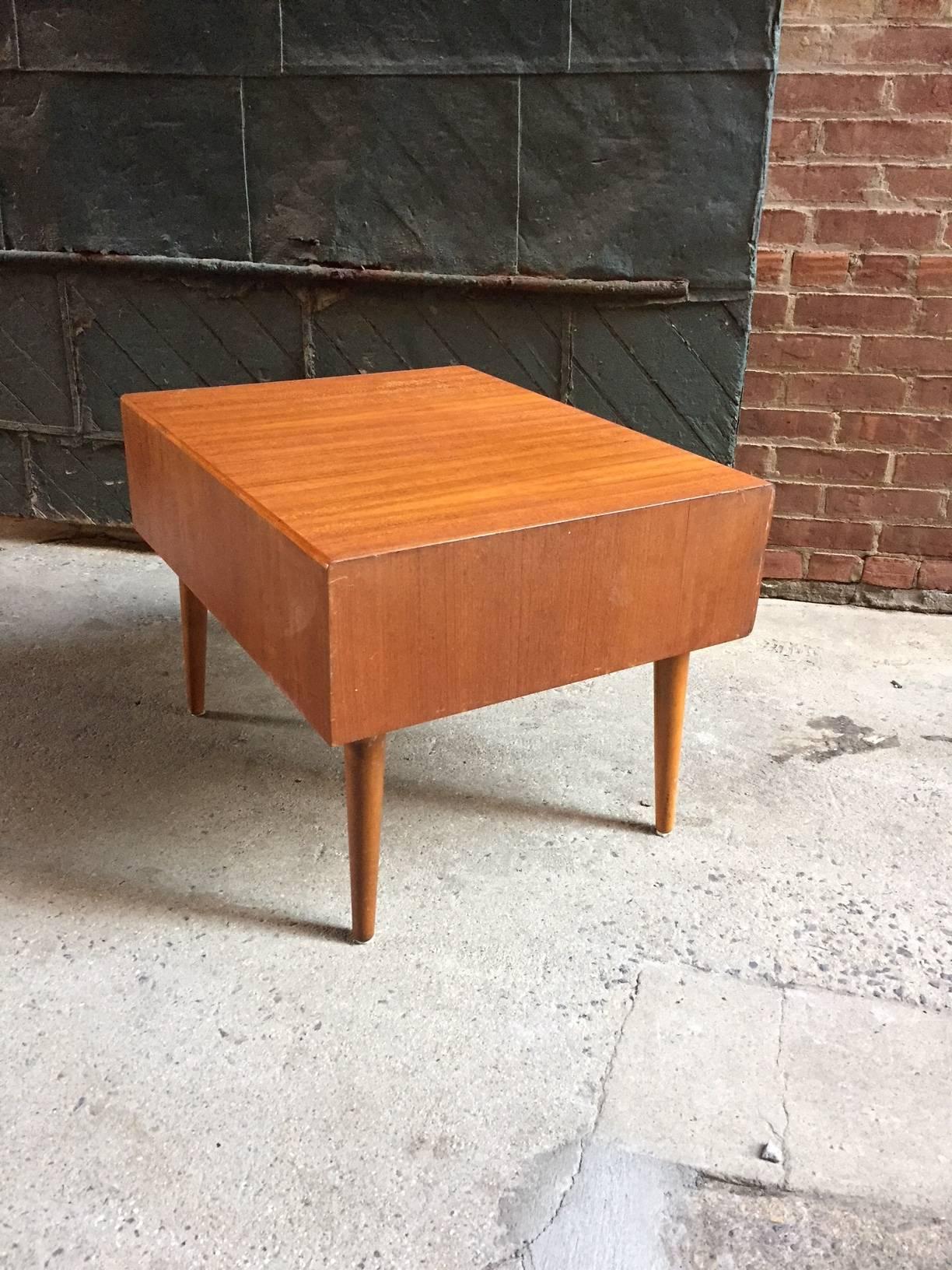 1960s Scandinavian Teak End Table in the Manner of Arne Vodder In Good Condition In Garnerville, NY