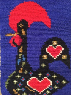 1960s Rooster Hook Rug