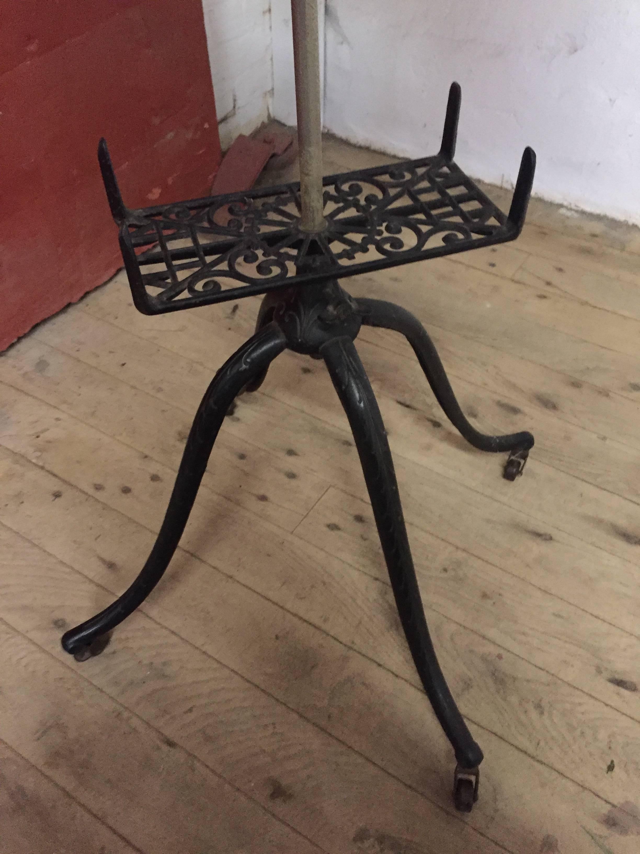 American Early Iron and Oak Adjustable Book Stand
