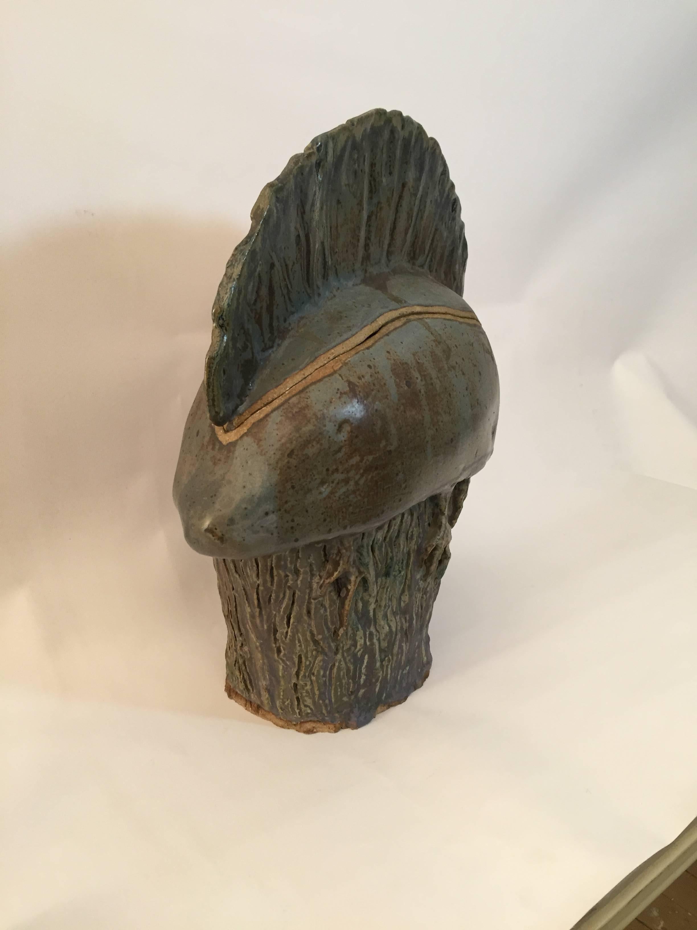 Hand-Crafted 1960s Man O'War Pottery Vessel by Laura Stanczyk Risd