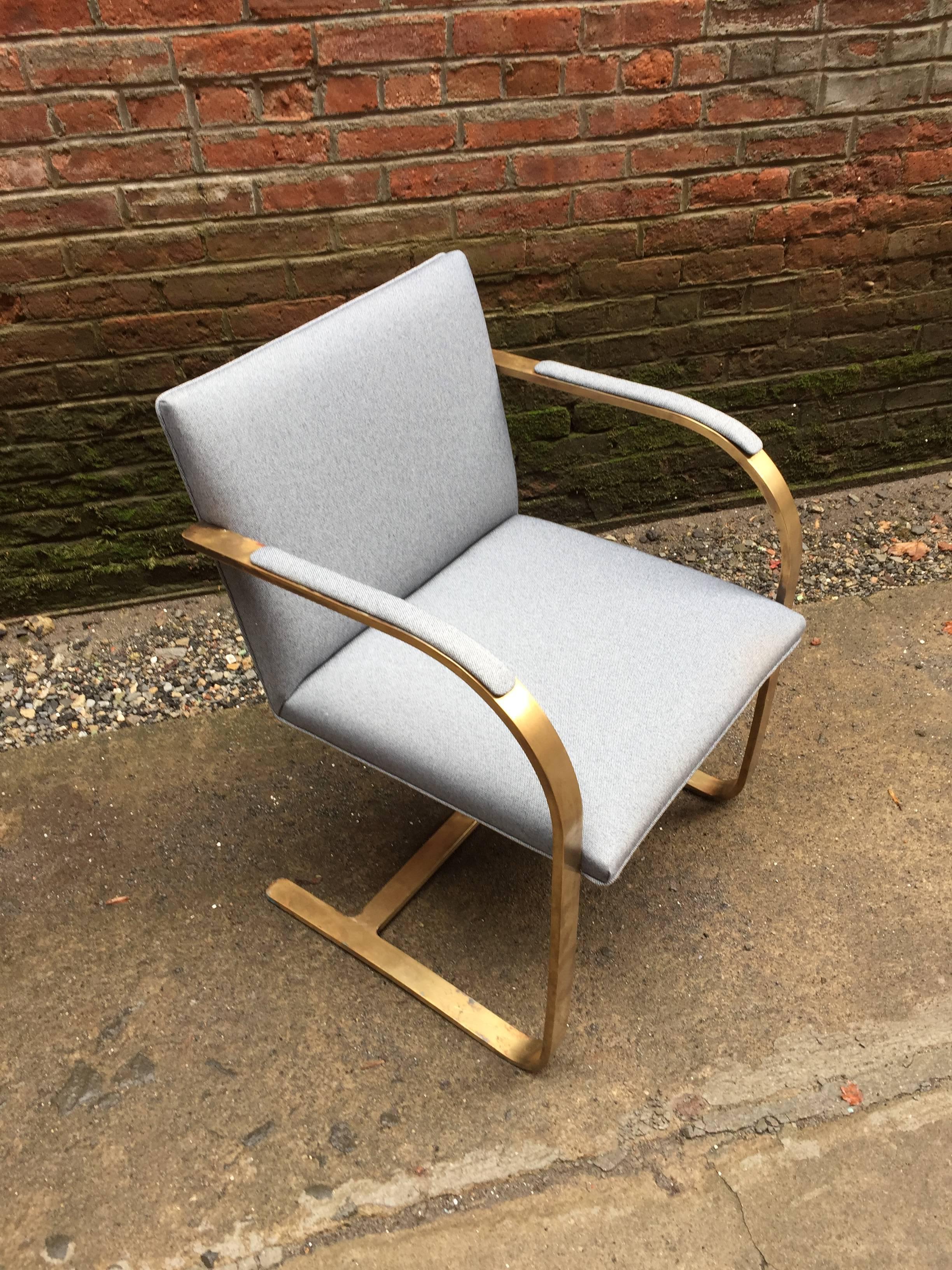 Bronze Flat Bar Brno Chair In Good Condition In Garnerville, NY