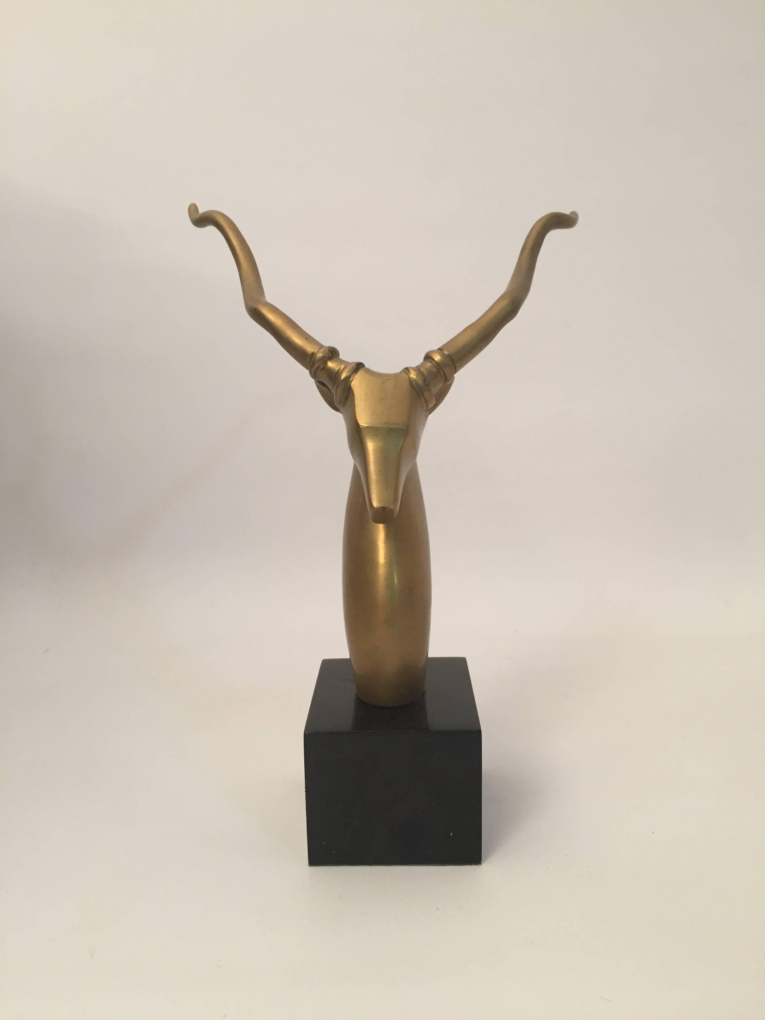 Cast Brass Gazelle