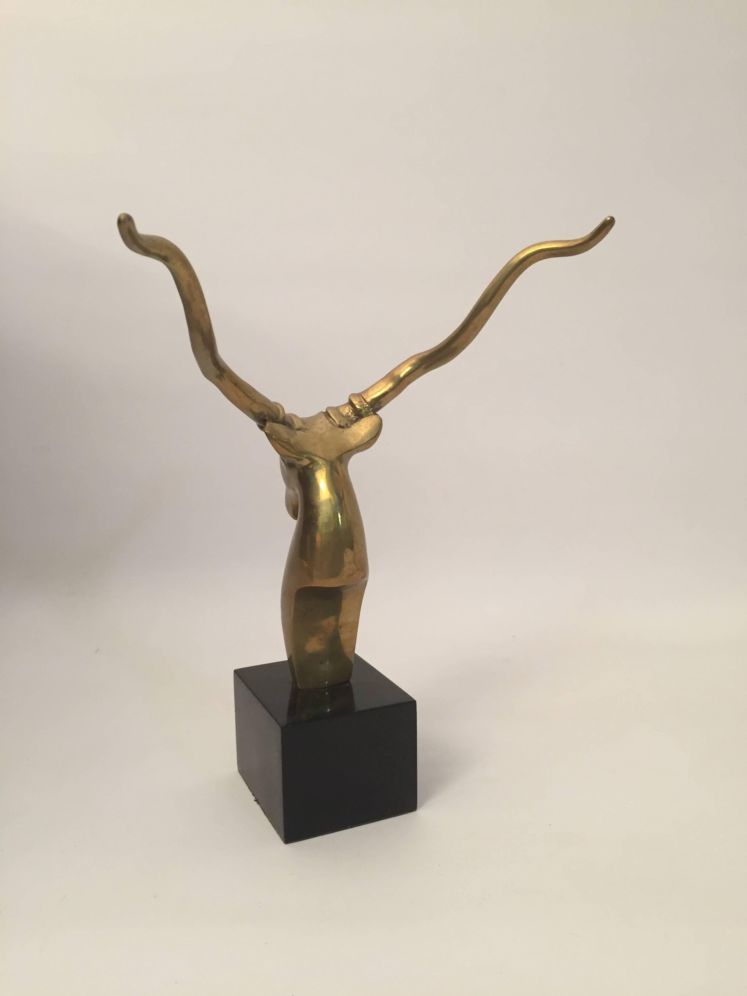 Late 20th Century Brass Gazelle