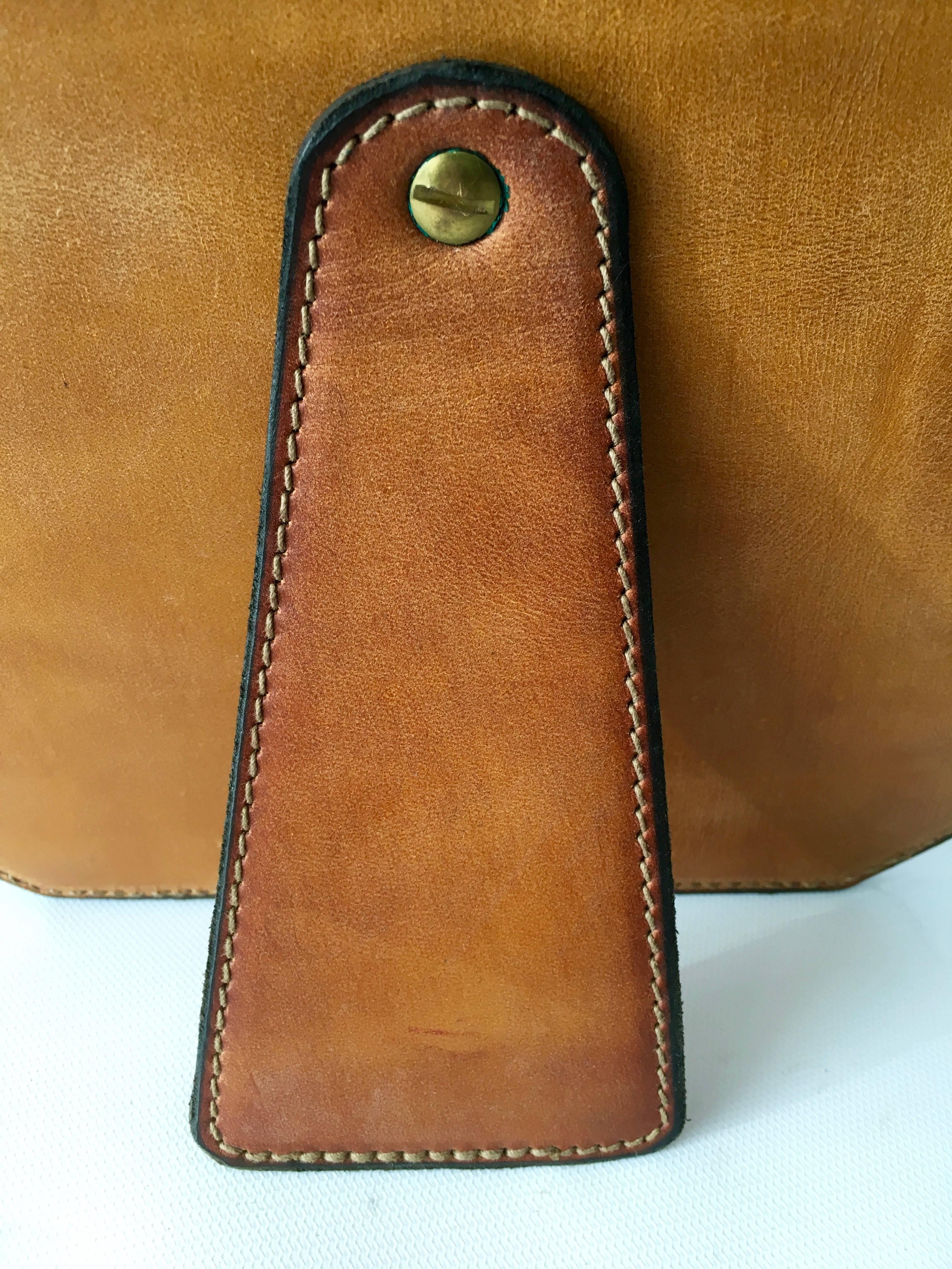 20th Century Vintage Natural Leather Frame