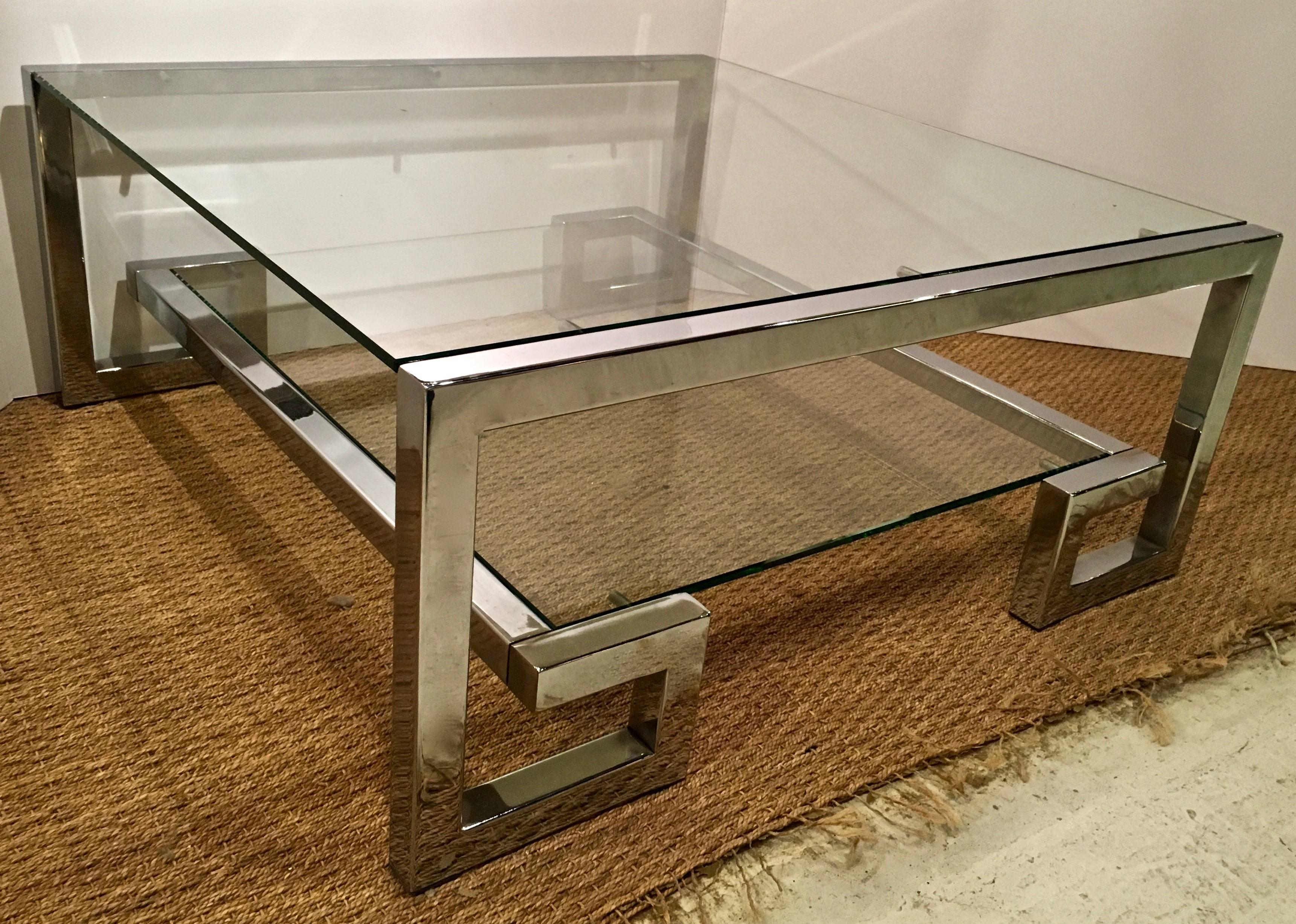 greek key end table