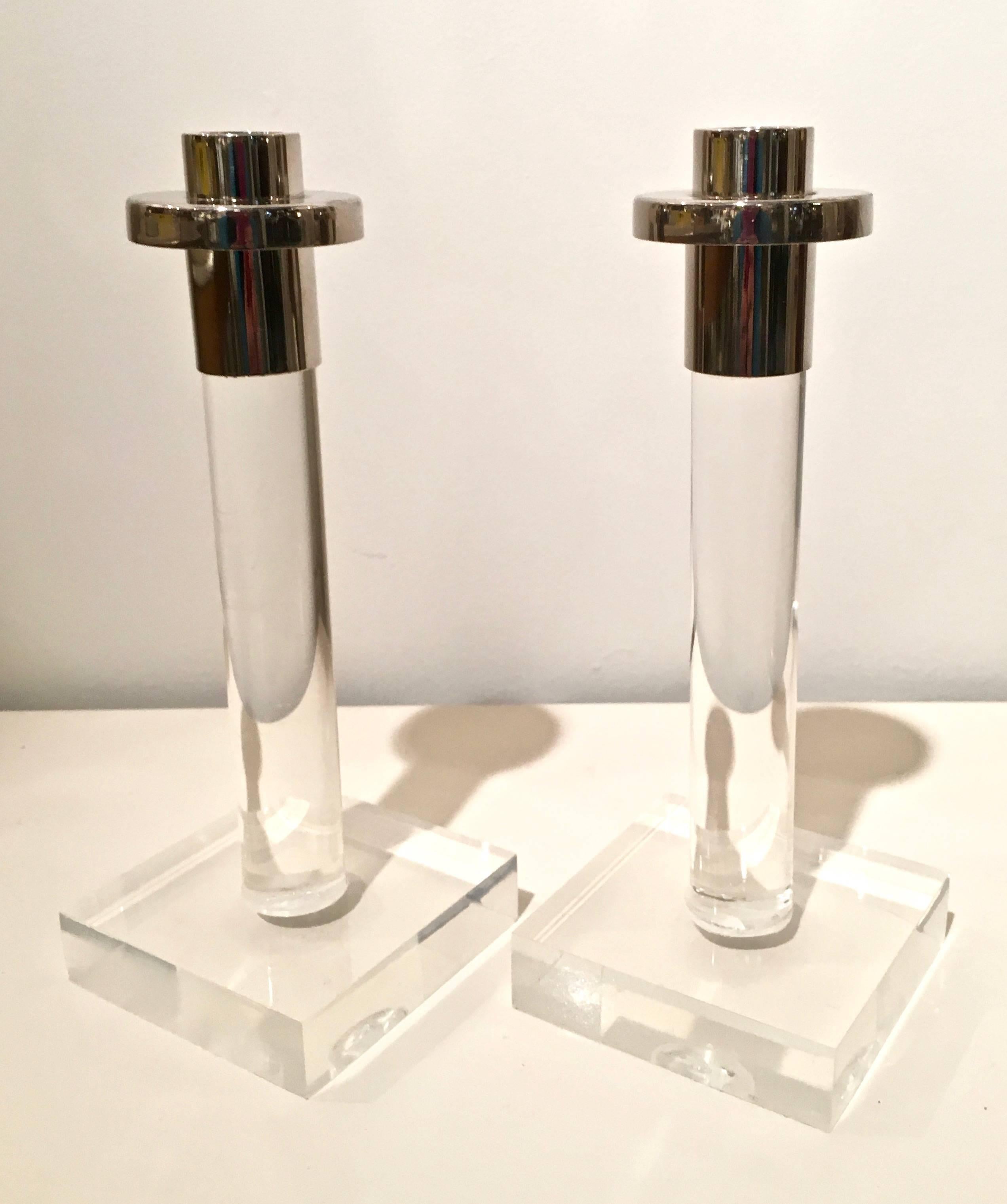 Mid-Century Modern Dorothy Thorpe Candlesticks, a Pair