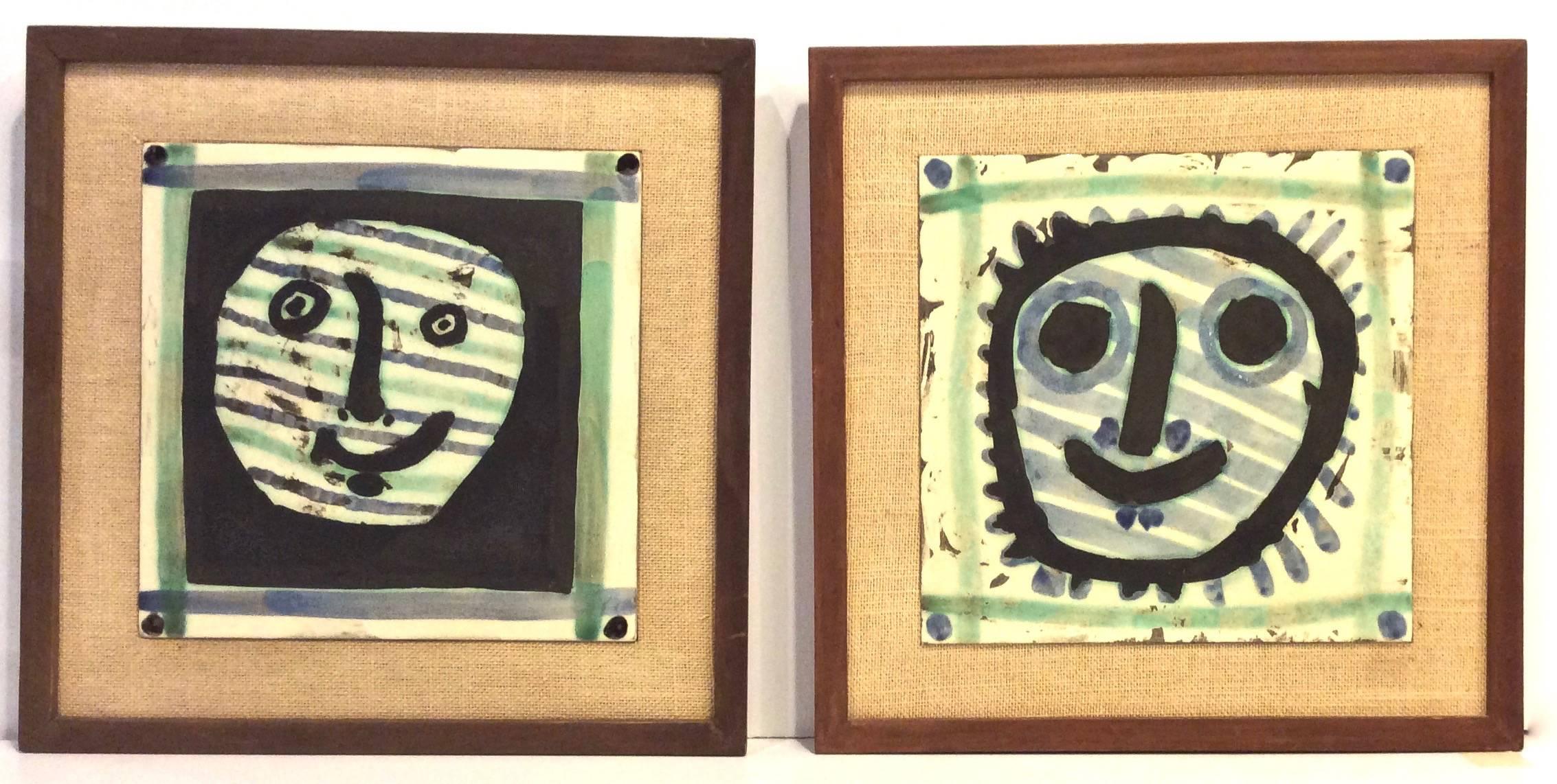 Mid-20th Century Pablo Picasso Madoura Ceramic Tiles, Rare Numbered Edition