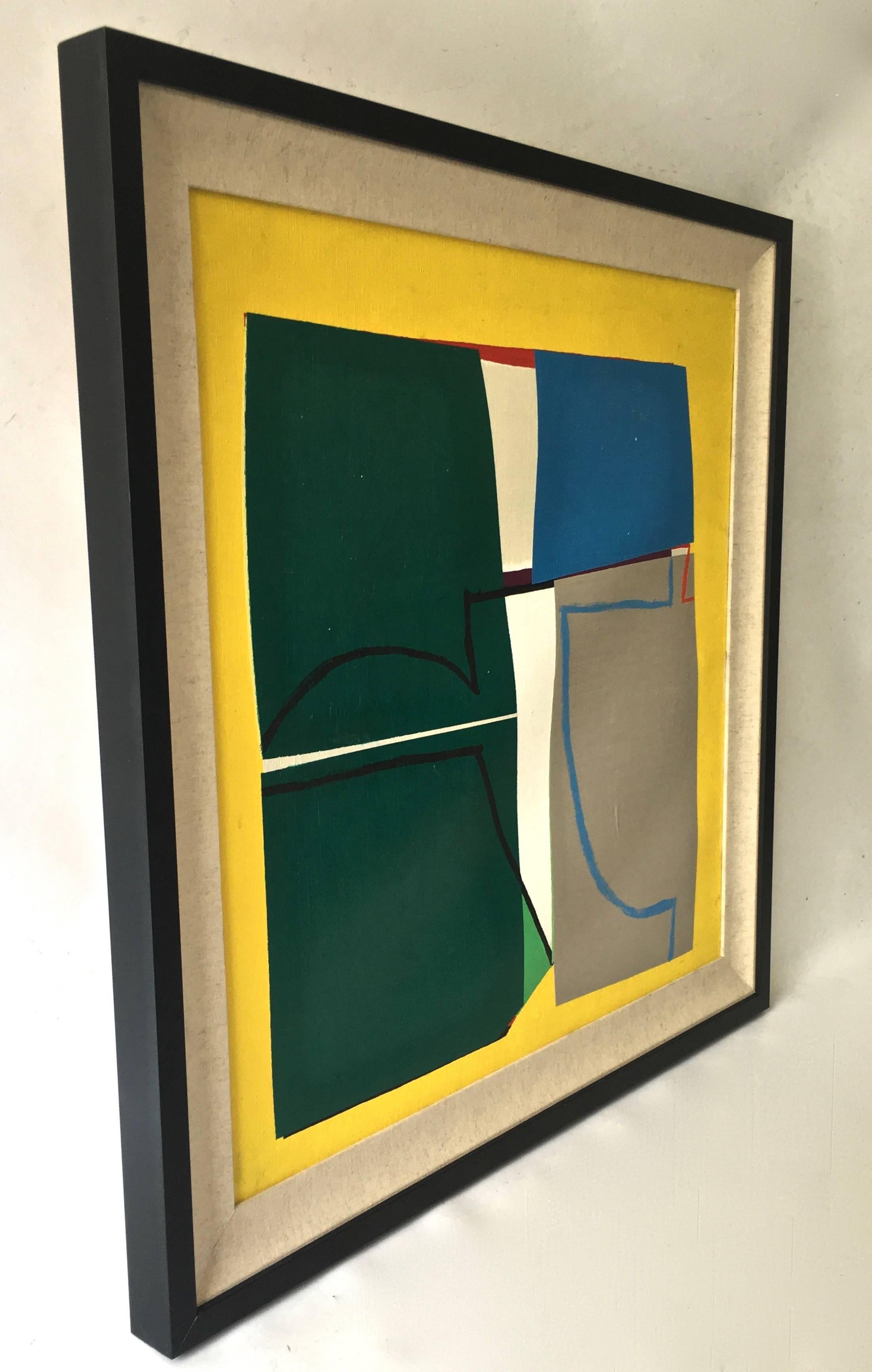 Mid-Century Style Abstract Painting by Benni Korzen 1