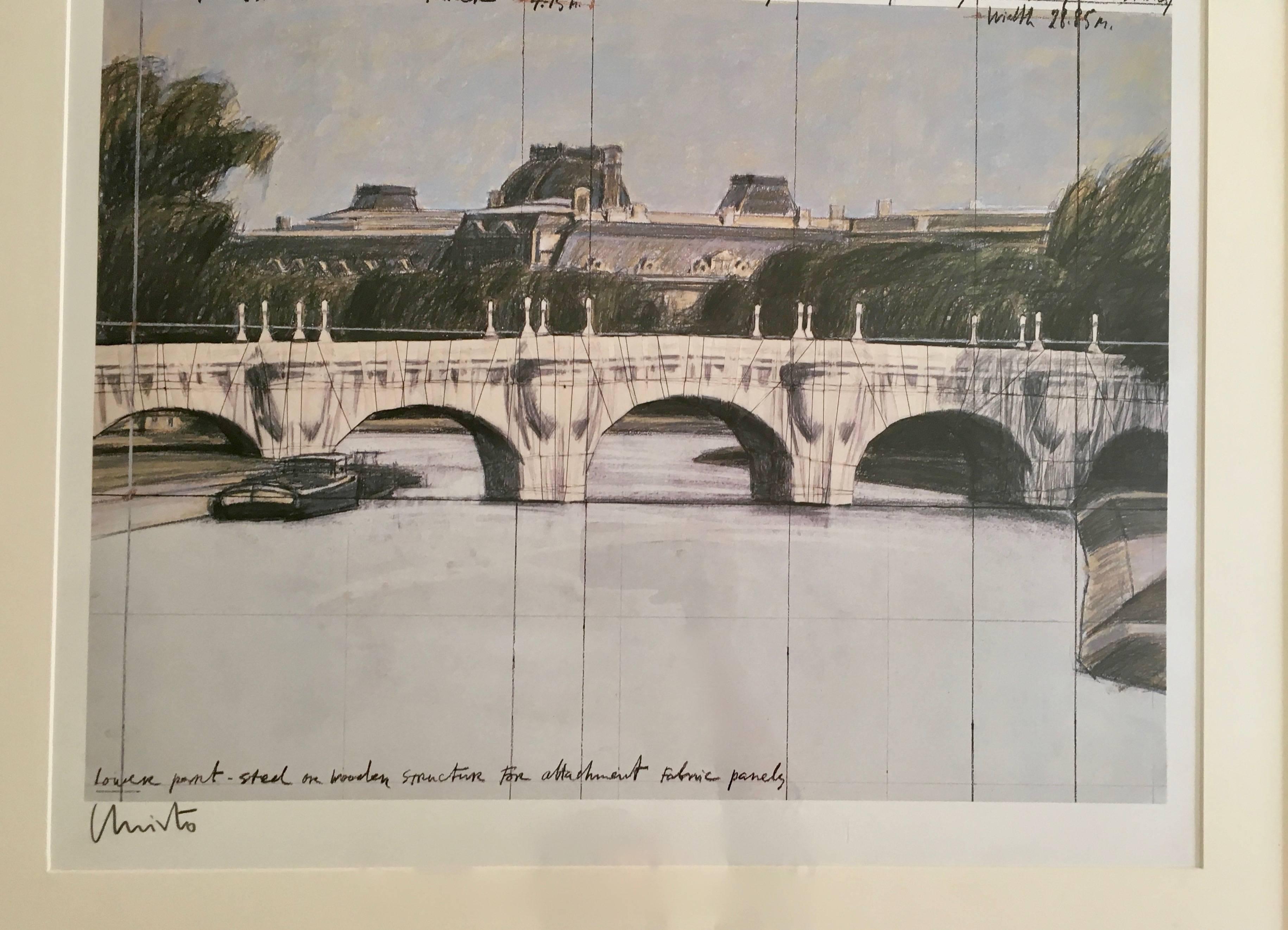 Christo, the Pont Neuf, Wrapped 'Project for Paris' 1