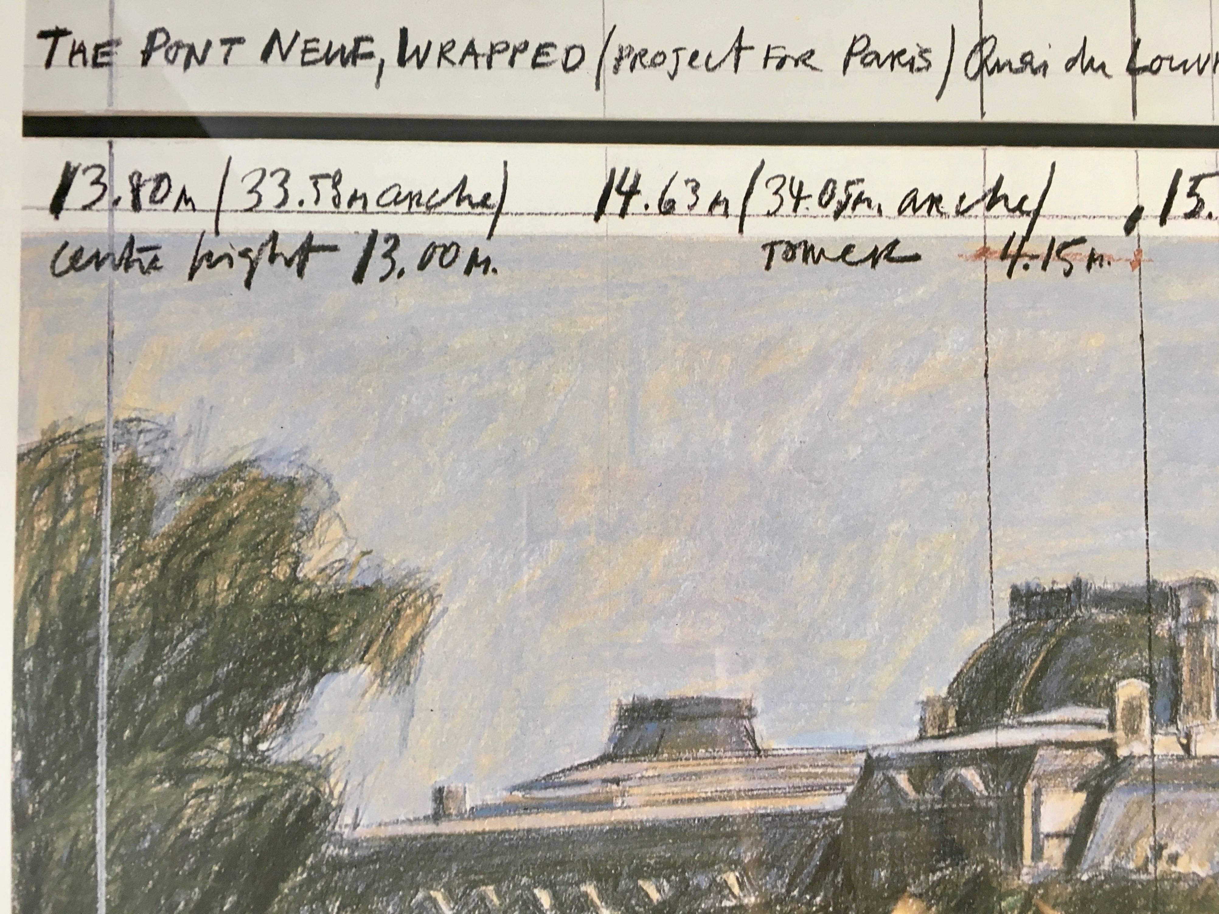 Late 20th Century Christo, the Pont Neuf, Wrapped 'Project for Paris'