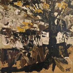 Mid-Century Modern Abstract Impressionist Painting, Signed by Artist