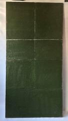 Abstract Tones of Green Diptych Oil Painting by Artist Abe Lubelski