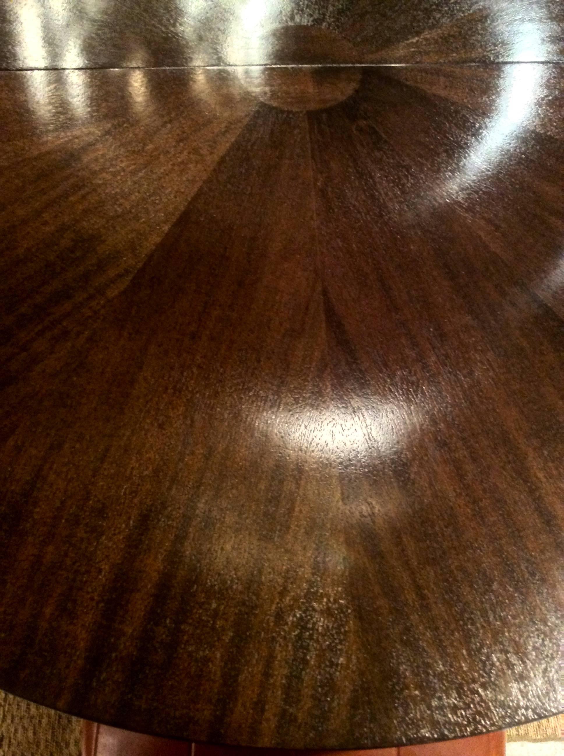 Mid-Century Modern Round Widdicomb Walnut Extension Table, Designed by Robsjohn-Gibbings