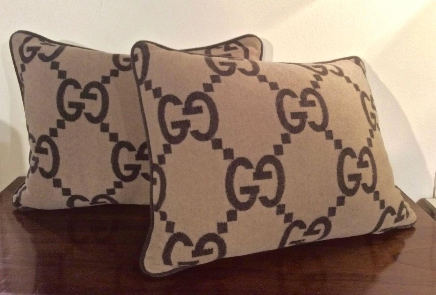 One Gucci Cashmere Throw Pillow At 1stdibs