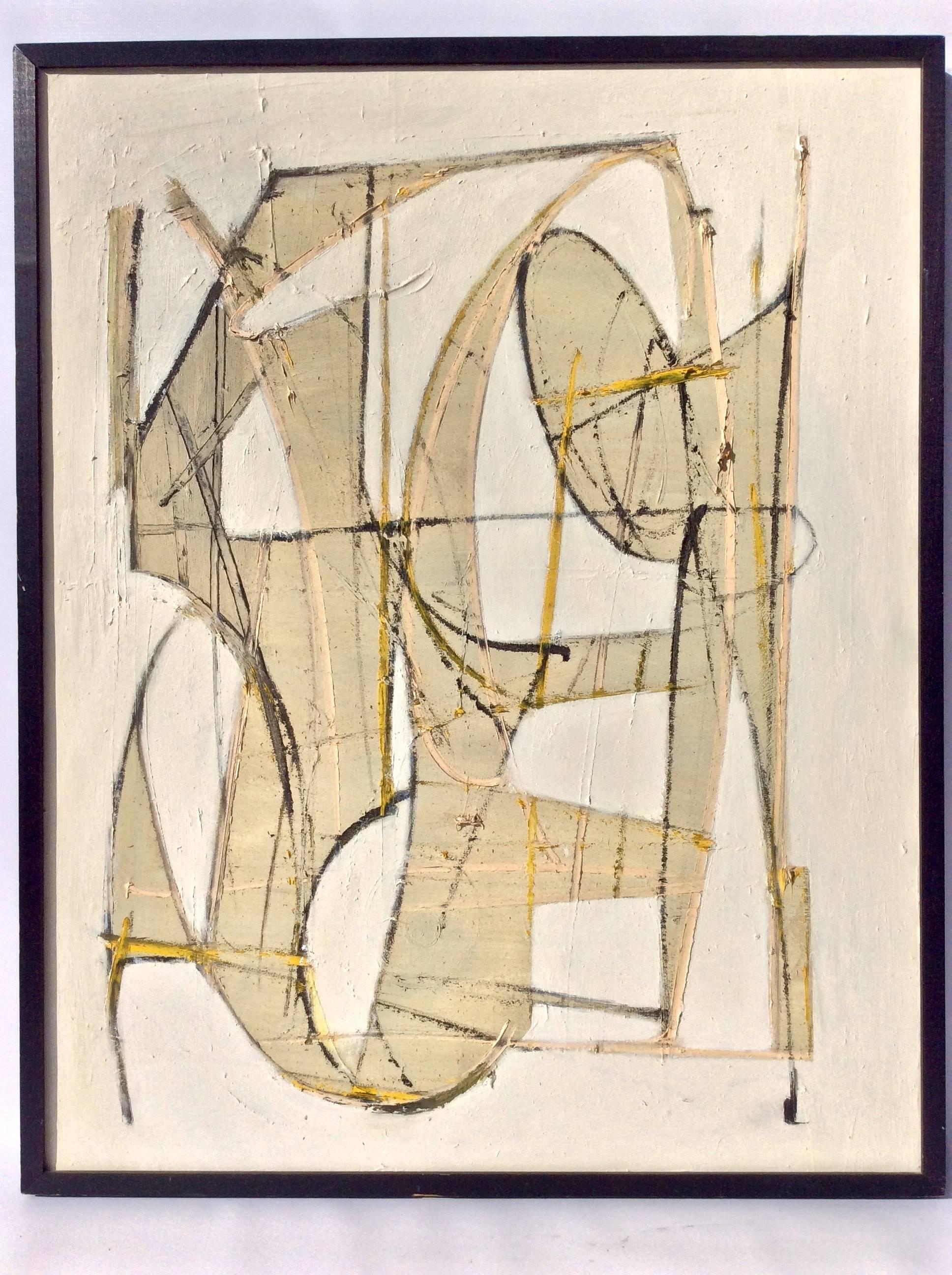 Modern Abstract Oil Painting, Signed and Dated by Artist In Excellent Condition In Stamford, CT