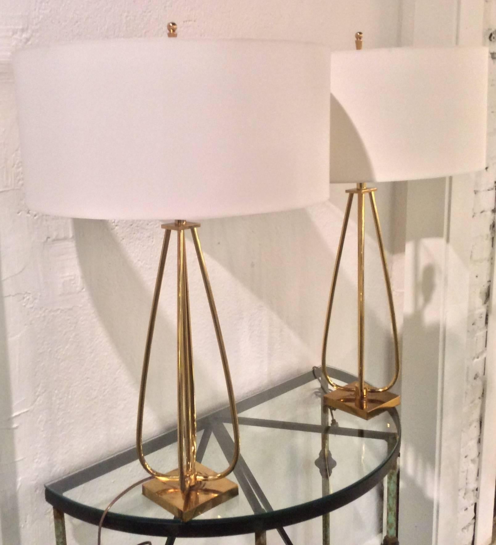 Mid-Century Modern Brass Table Lamps at 1stDibs