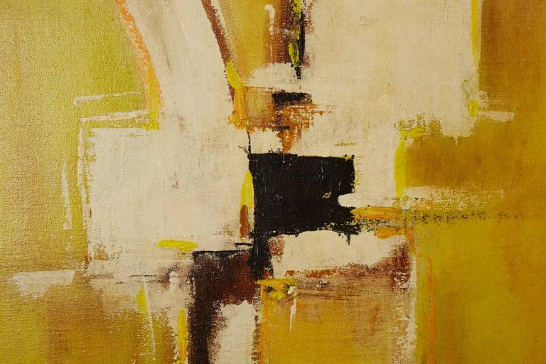 MidCentury Abstract Modern Painting, Signed by Artist at 1stDibs mid