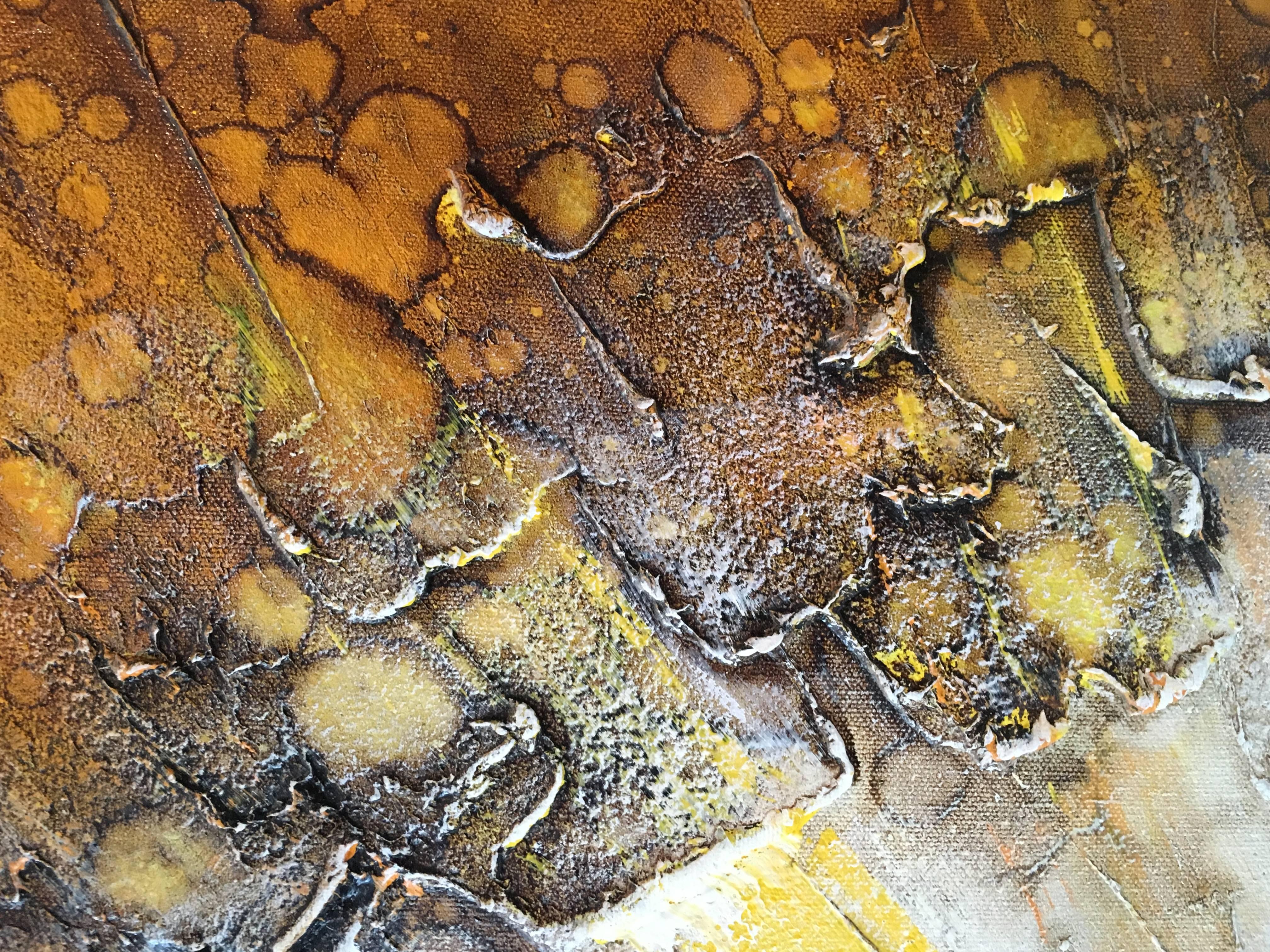 20th Century Mid-Century Abstract Modern Painting, Signed by Artist For Sale