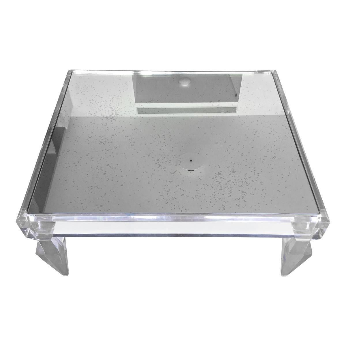 Avenire Lucite and Mirror Coffee Table, by Craig Van Den Brulle 2