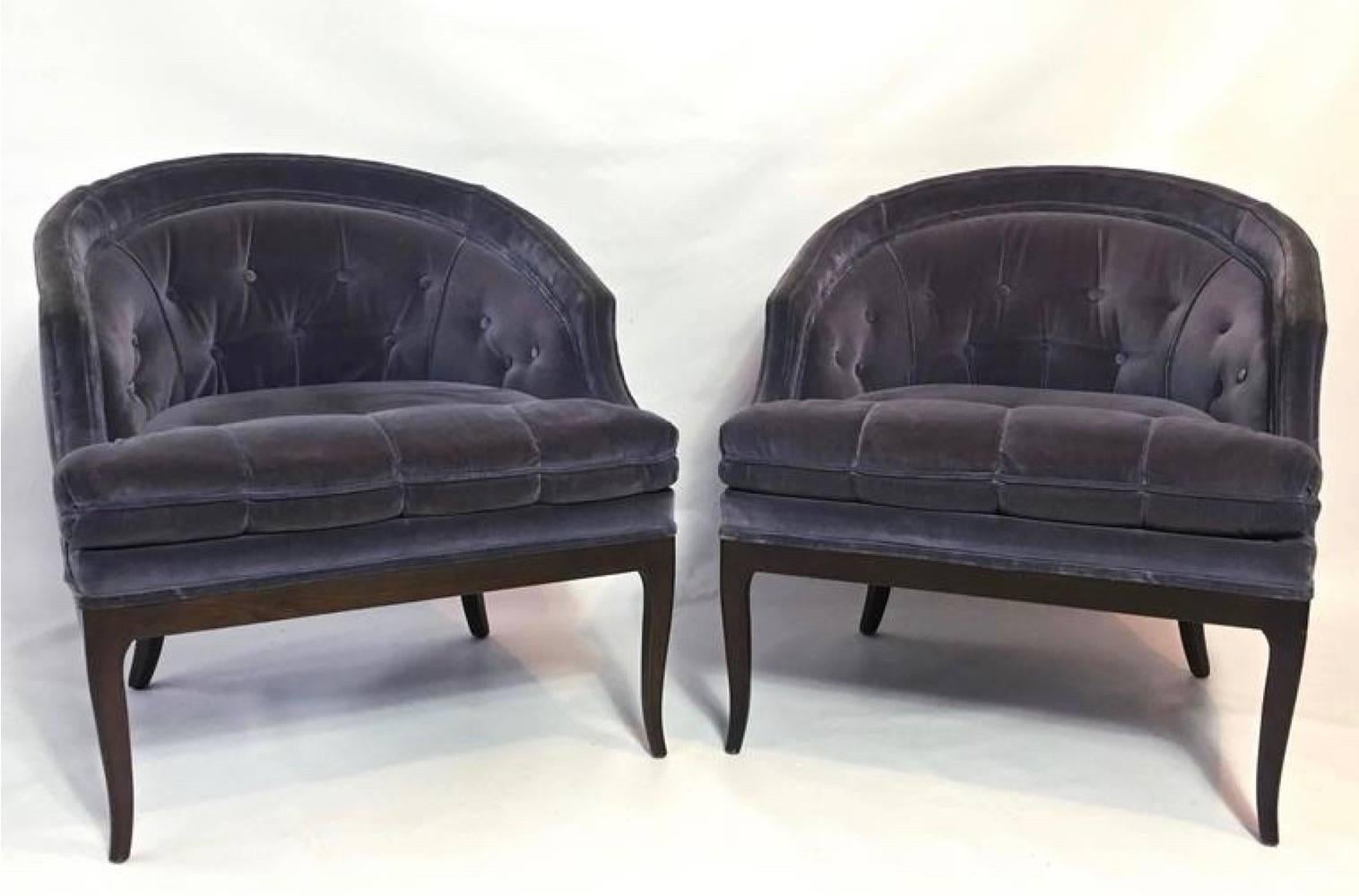 Pair of Labelled Widdicomb Lounge Chairs by T.H. Robsjohn-Gibbings 3