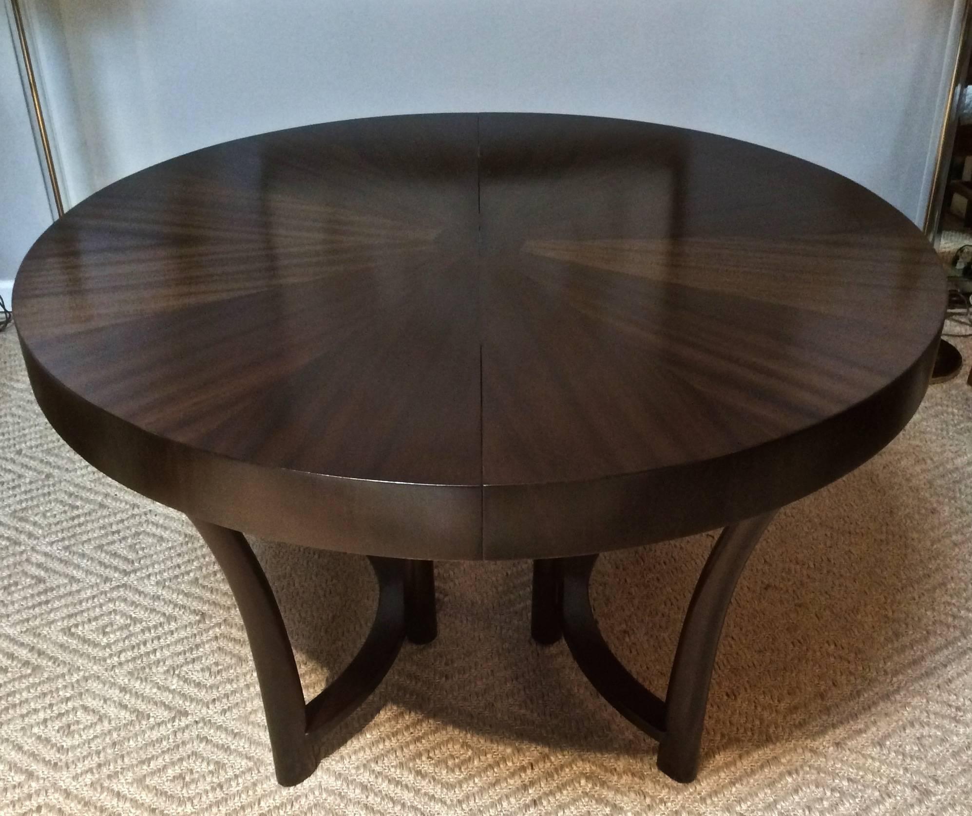 American T. H. Robsjohn-Gibbings Walnut Dining Table, with One Leaf for Widdicomb