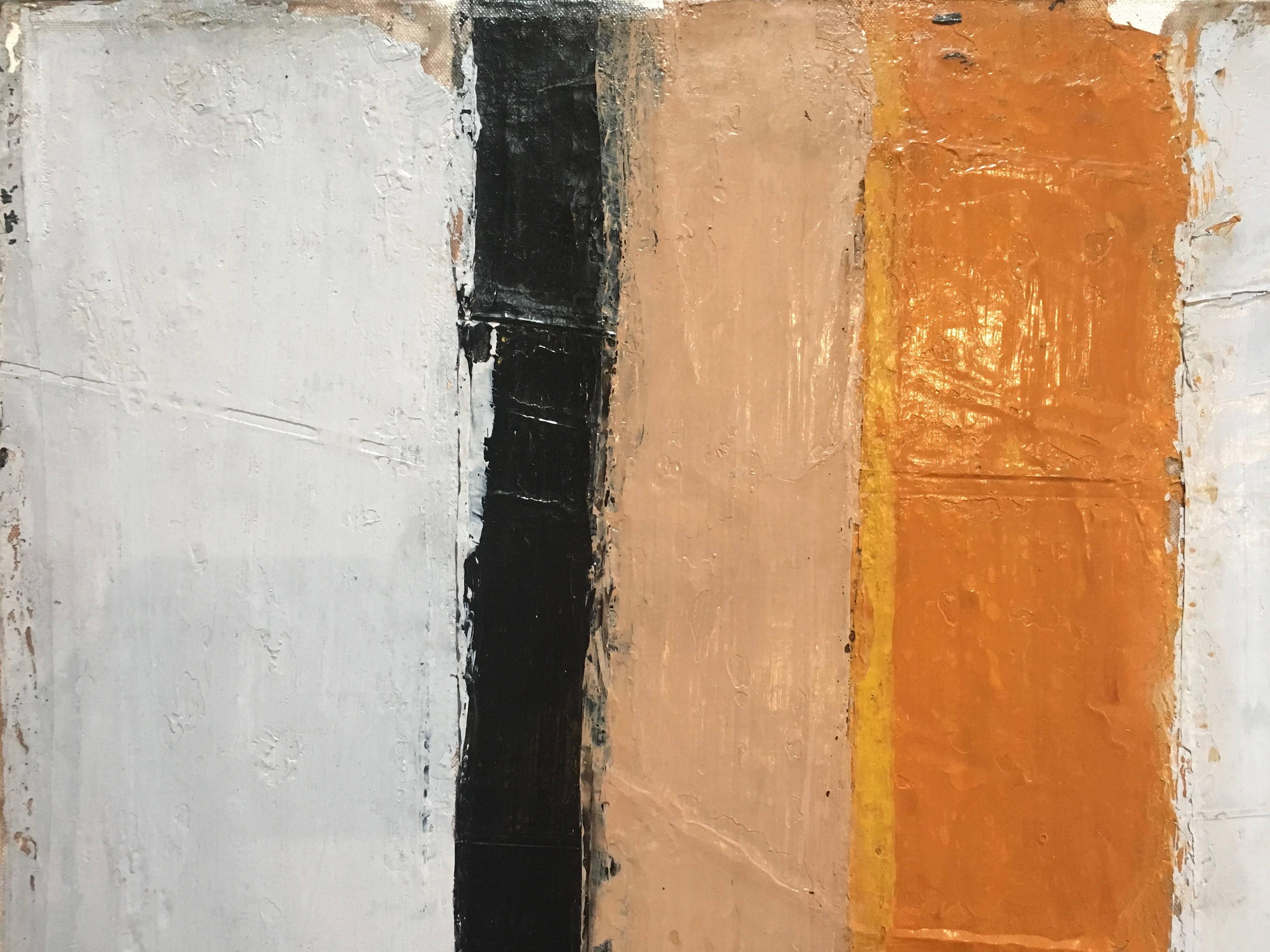 Modern Hard Edge, Large-Scale Abstract Oil Painting, by Artist Abe Lubelski, 1979