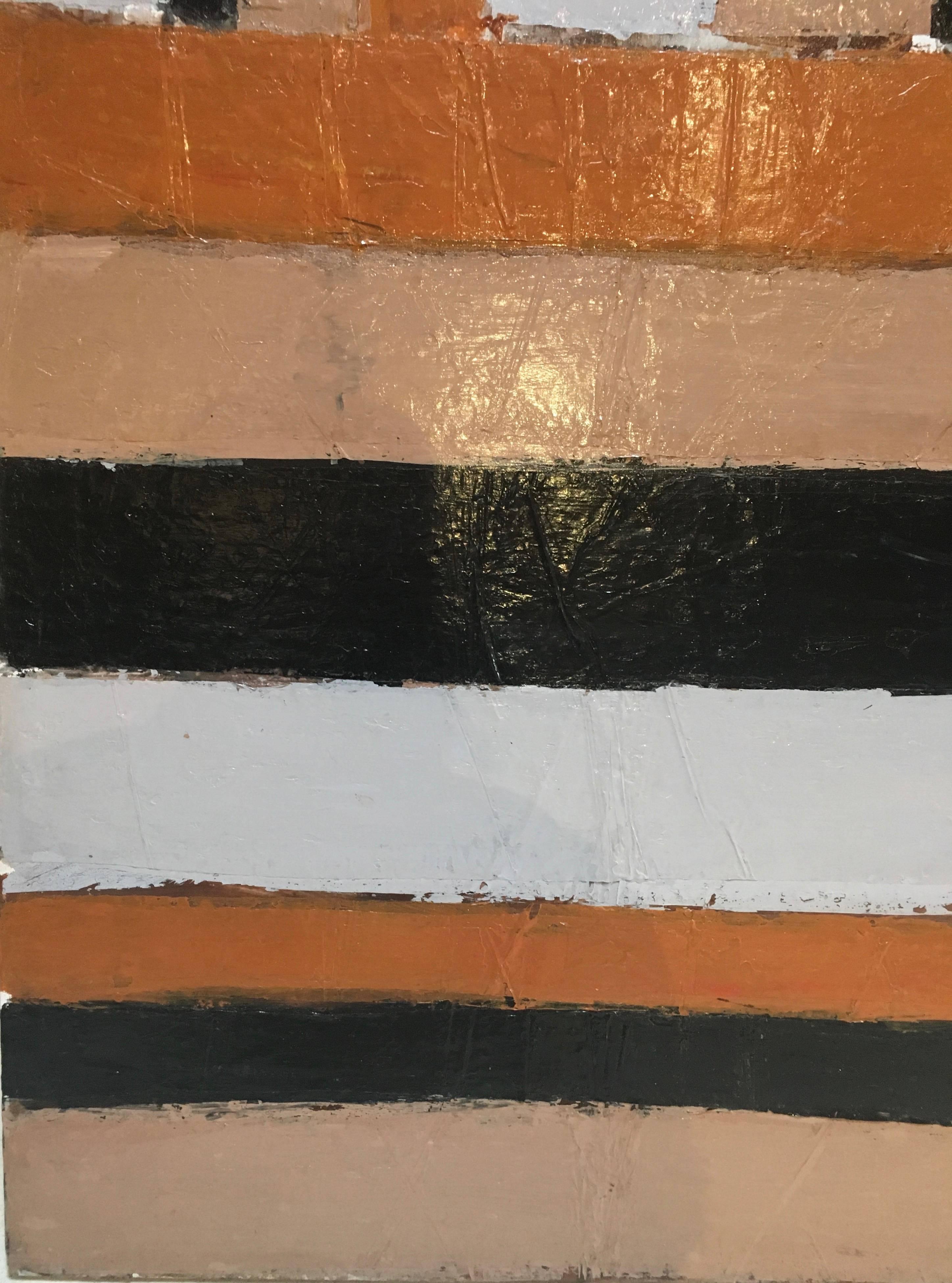 American Hard Edge, Large-Scale Abstract Oil Painting, by Artist Abe Lubelski, 1979