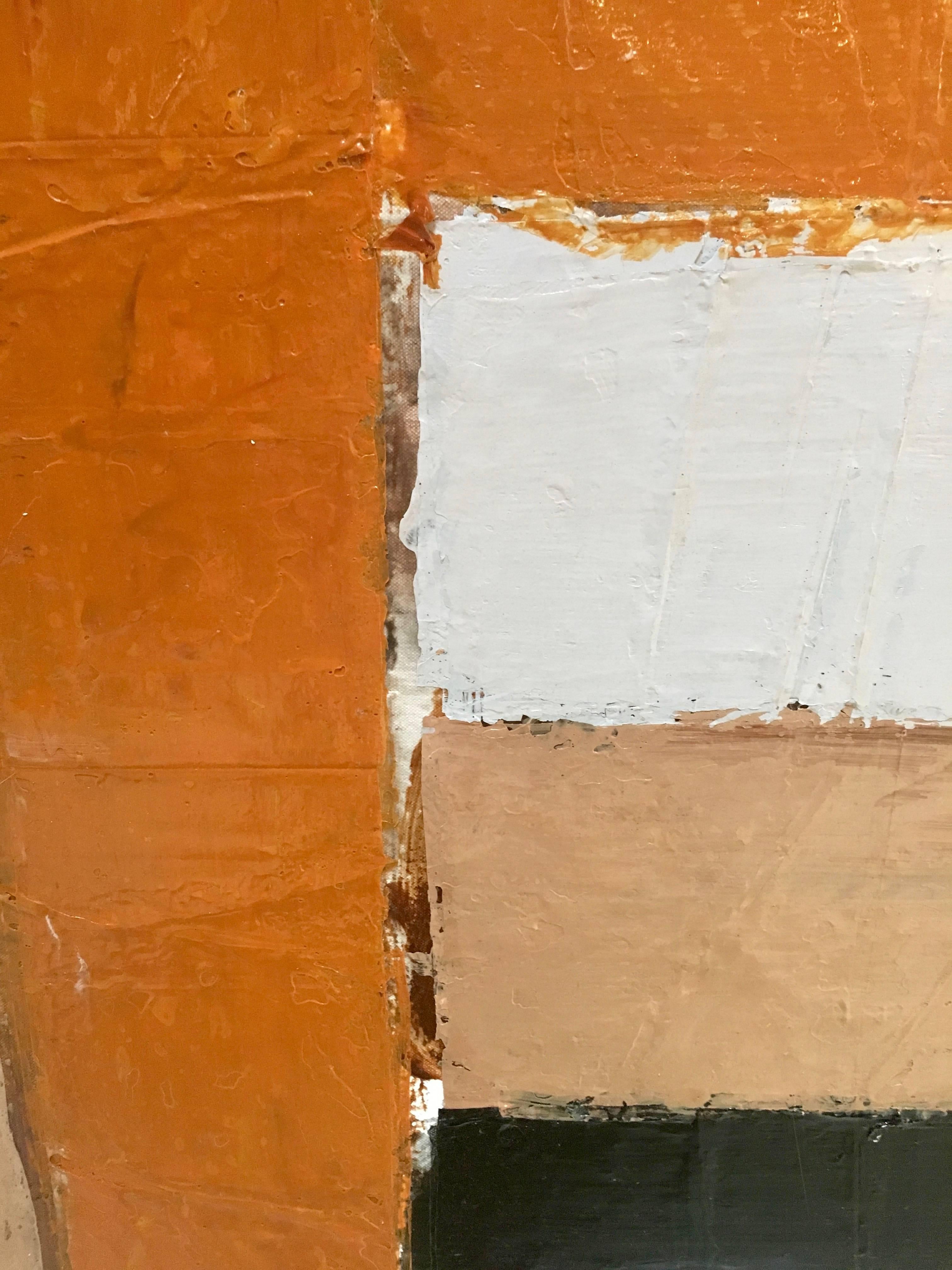 Hard Edge, Large-Scale Abstract Oil Painting, by Artist Abe Lubelski, 1979 1