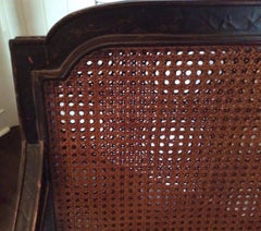 Louis XVI French Carved Wood Settee, Custom Upholstered in Linen