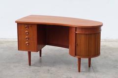 Danish Mid-Century Kidney Desk in Teak