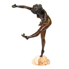 Art Deco Bronze Figure of a Juggler by Claire Colinet, circa 1925