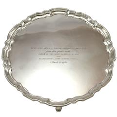 Tiffany and Co Sterling Silver Tray Presented to General Brehon Somervell