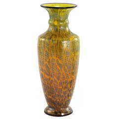 Early 20th Century Bohemian Art Deco Glass Vase by Loetz