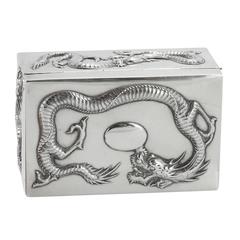 Late 19th Century Chinese Export Silver Box with Cumshing Mark