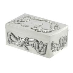 Late 19th Century Chinese Export Silver Box with Cumshing Mark
