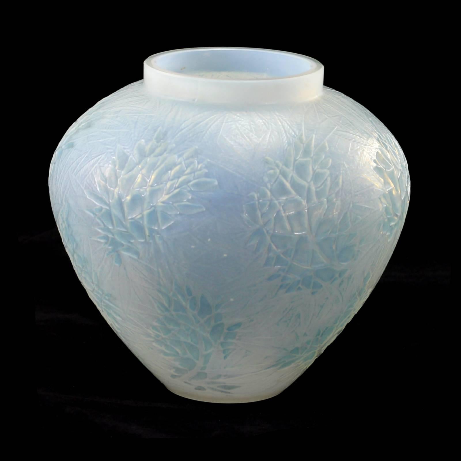 French Early 20th Century Art Deco 'Esterel' Glass Vase by René Lalique