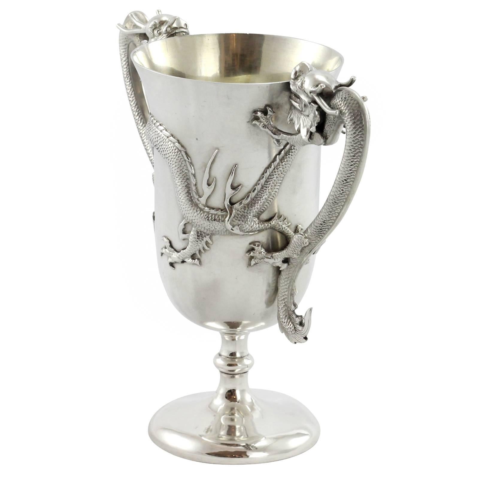 Early 20th Century Chinese Export Silver Trophy by Luen Wo For Sale 1