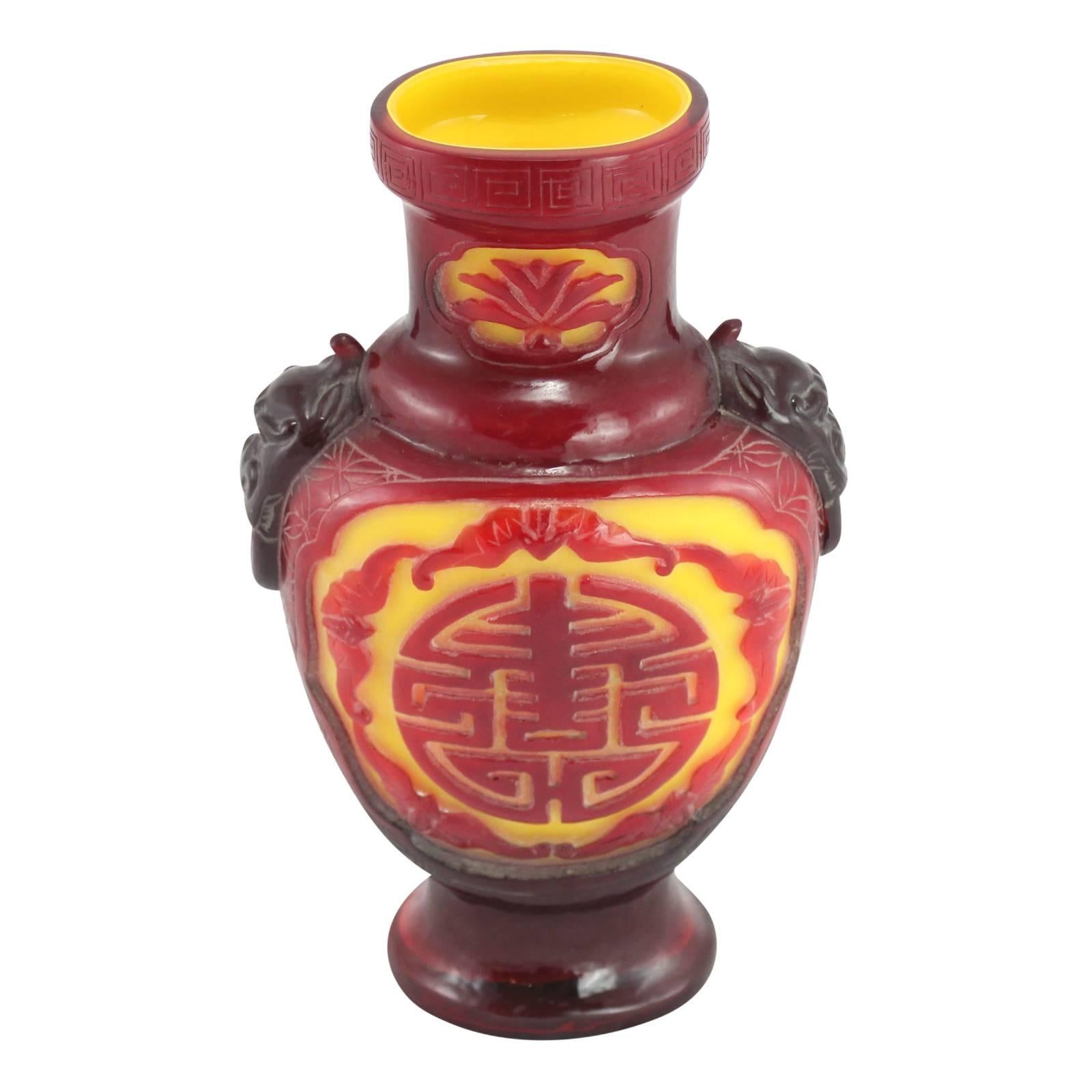 china circular glass vase